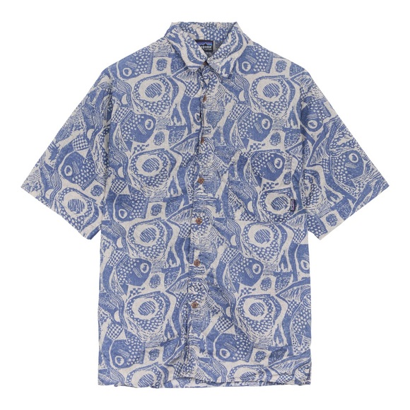Patagonia Dreamtime Shirt Button Up Polo Blue Organic Cotton XL - Picture 1 of 9